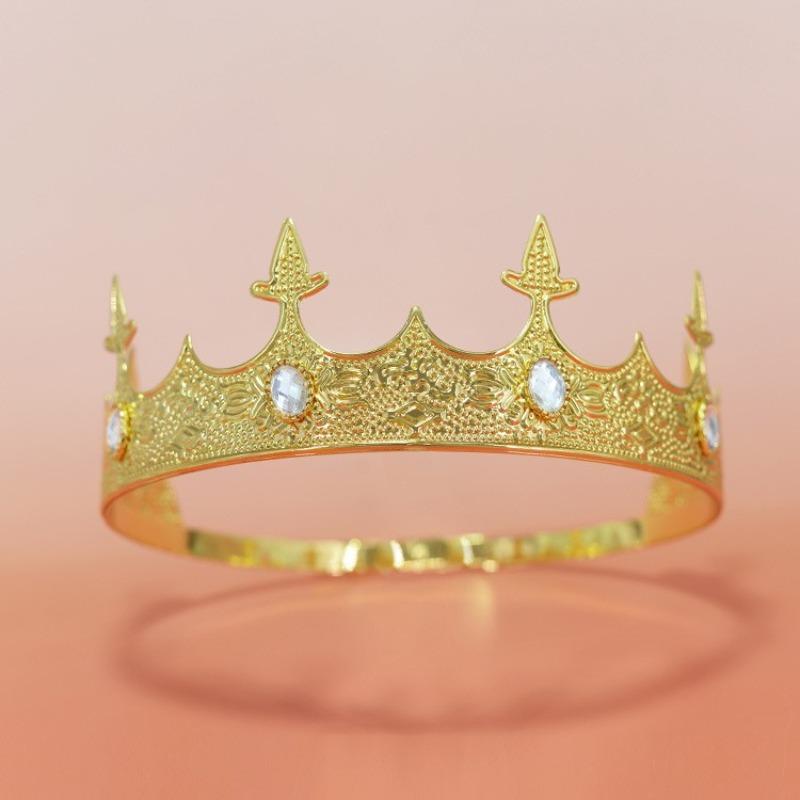 Crown Prince Crown Wedding Birthday Ball Party Halloween Decoration Hairpin