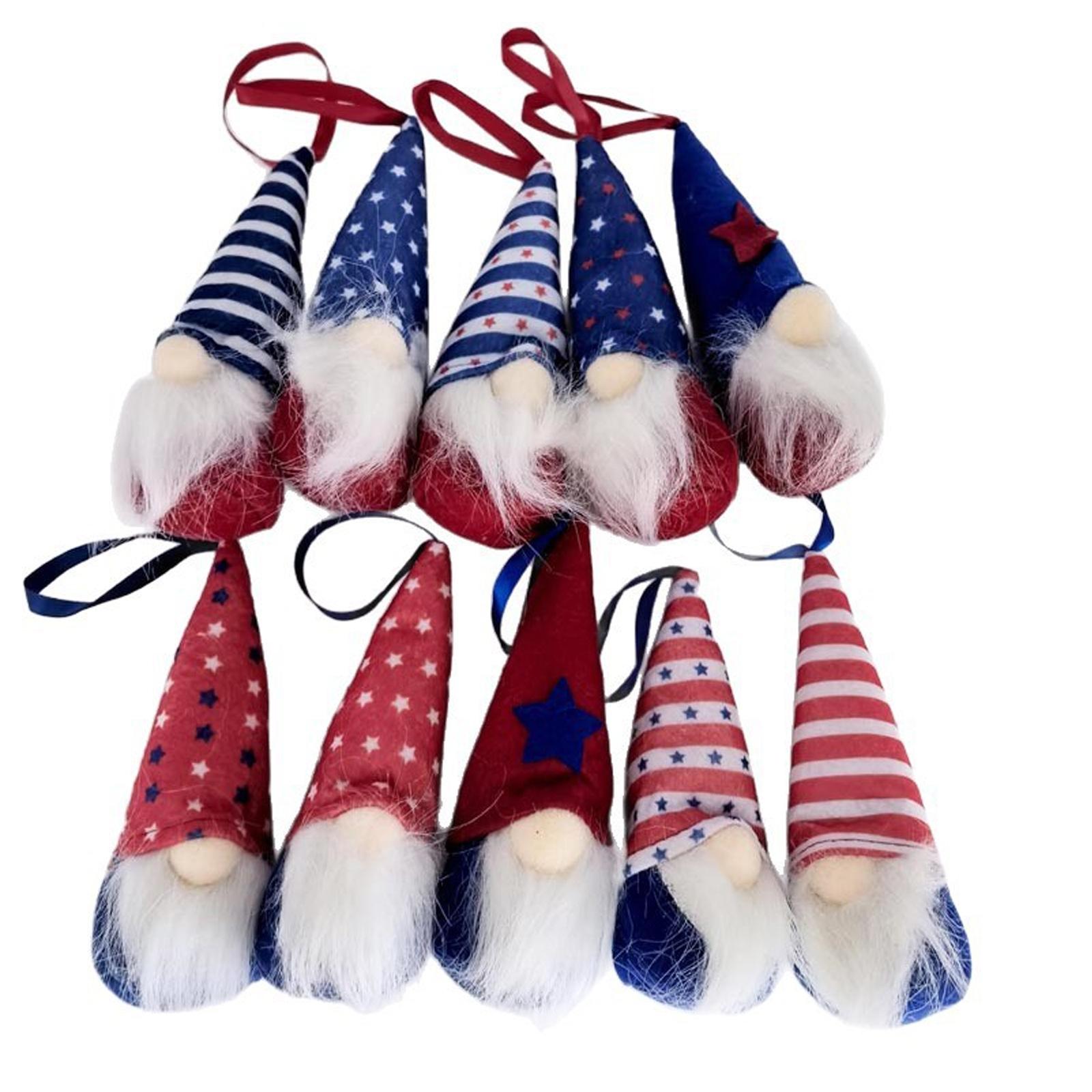 

Independence Day Decoration Dwarf Pointed Hat Doll Faceless Doll Dwarf Rudolf Pendant Festival Decoration Supplies One Size
