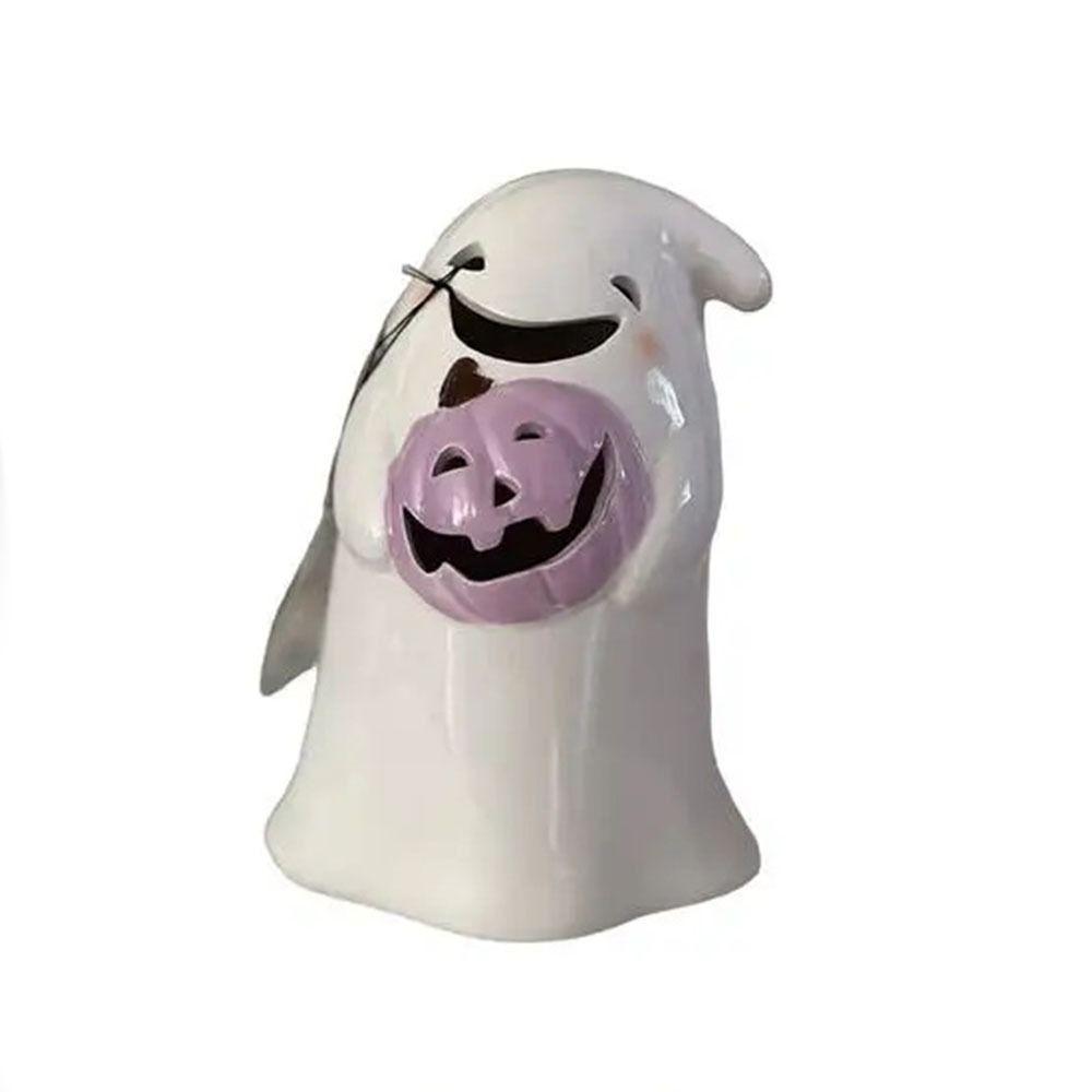 Holding Pumpkin Spooky Figure Prop Ornament Resin Halloween Sculpture  Indoor