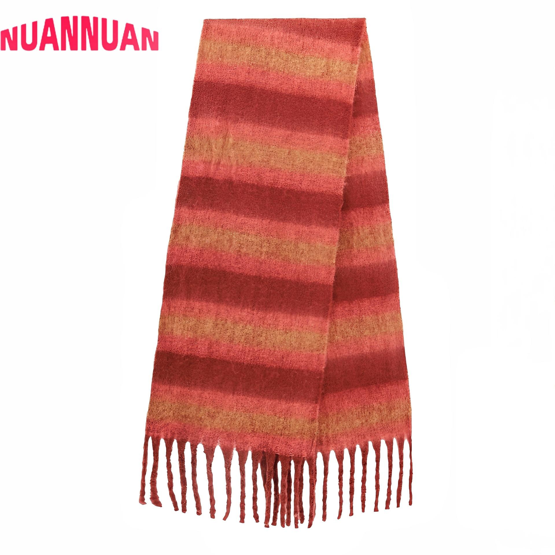 

Solid color scarf women s winter warm plush scarf women s macaron color autumn and winter windproof soft thickened scarf 210 * 40cm (40 tassel) 270 помаранчевий