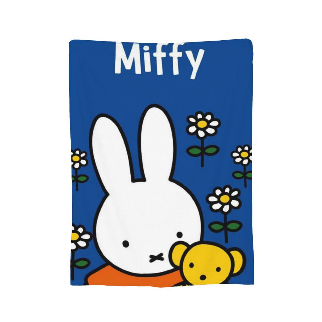 M-Miffys Cute Rabbit Throw Blanket for Couch  Fuzzy Soft Plush Blanket 50x60 Inches Multi-size Bedspreads for All Seasons