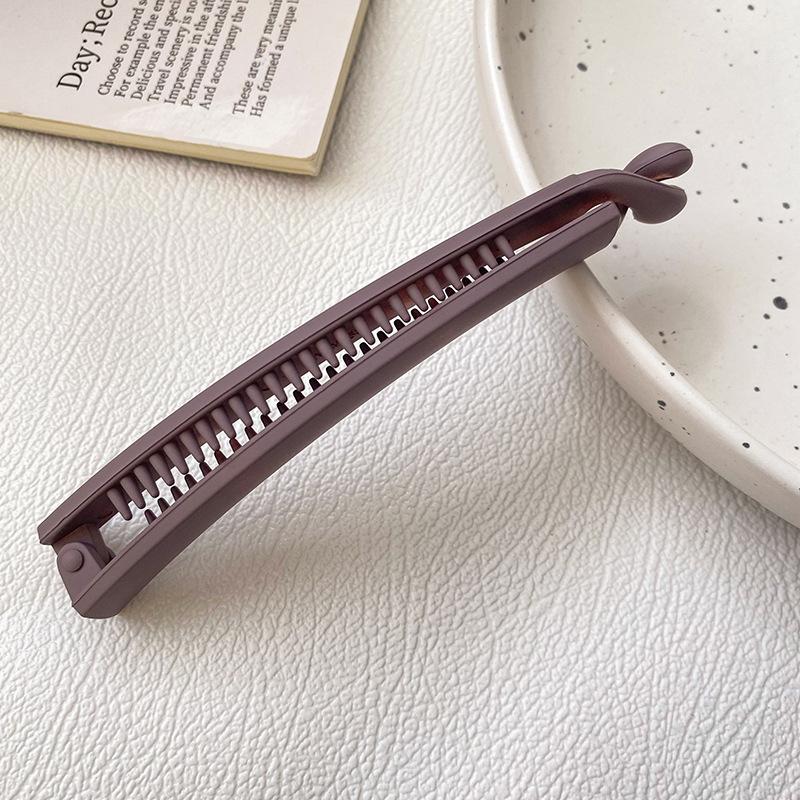 

1pcs Women s Black/Khaki/Brown 11cm/4.33in Banana-Shaped Lightweight Plastic Hair ClipMakeup And Outfit Matching Hair Clips Claw Clips Hair C one-size