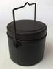 Maekawa Metal BBQ Supplies, Black, 18cm Wide x 15.5cm Deep x 13.3cm High, Round Rice Cooker, 4-Cup Capacity