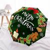 1pc Christmas Wreath with Treats Umbrella with Plastic Handle,Suitable for All Seasons Home Travel Outdoor UmbrellaDD220