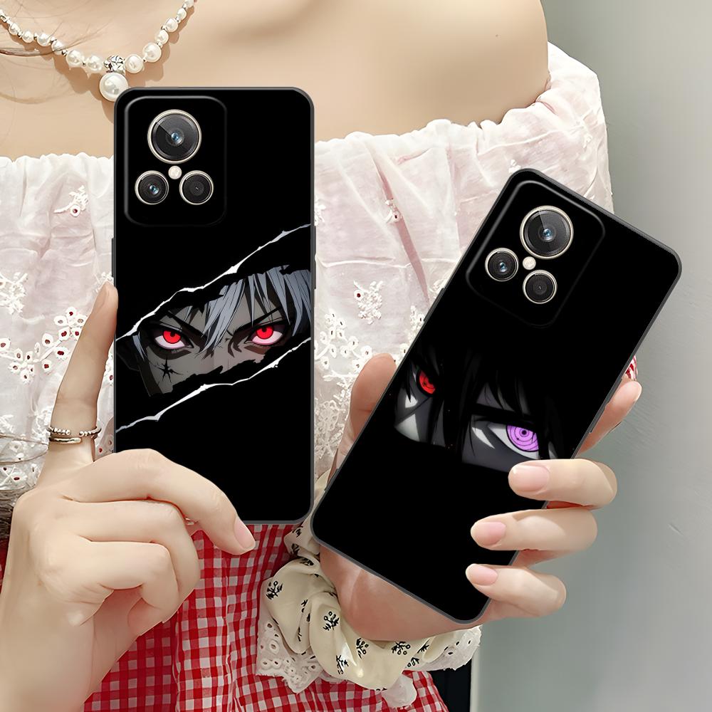 Anime Eyes Mobile Cell Phone Case for Realme 15 14 13 12 11 10 9 Pro Plus T i Lite 5G Colorful Printing Cover Cellphones Luxury