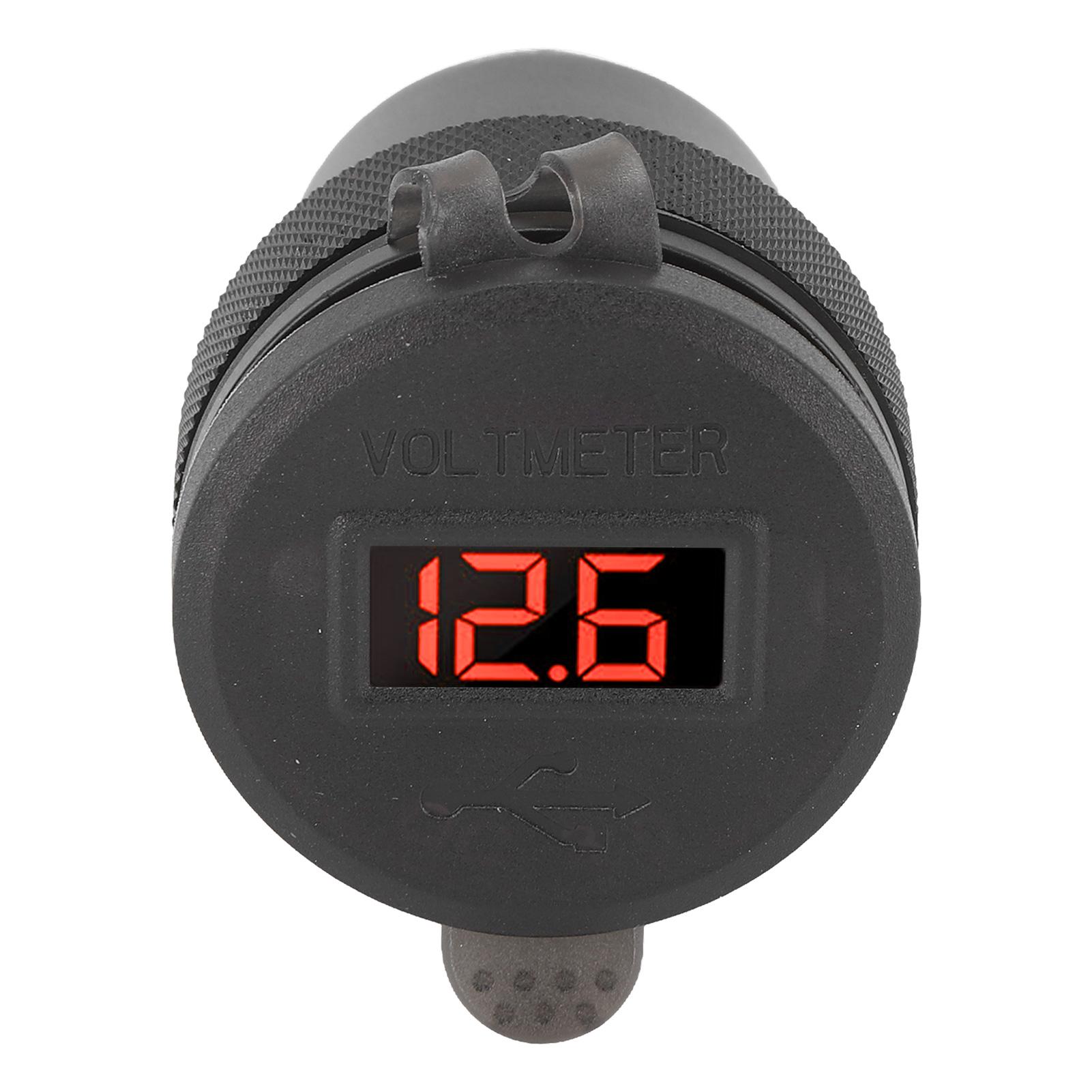 

Автомобильное зарядное устройство со светодиодным вольтметром и кнопочным переключателем, двойное быстрое зарядное устройство QC 3.0 для 1 2 3 серии с красный