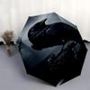 1pc Crow, SkullsOpen/Close Umbrella-Windproof, Compact Travel Umbrella, Sturdy 8-Rib Shaft, Outdoor Accessory1173