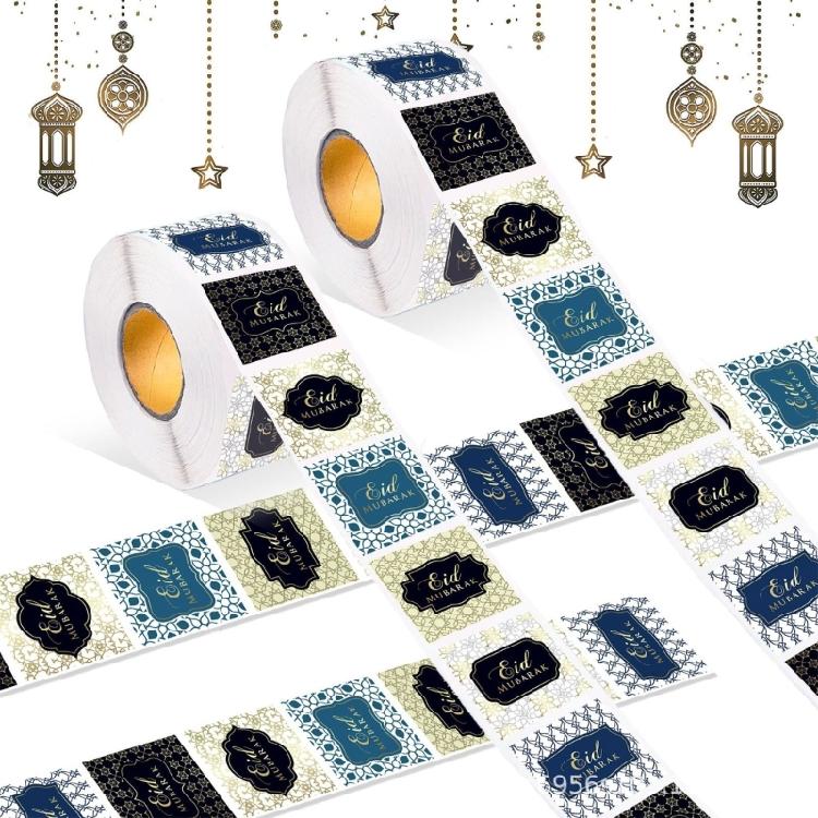 500 Moon  EIDMubarak Stickers Adhesive Decals for Office and School