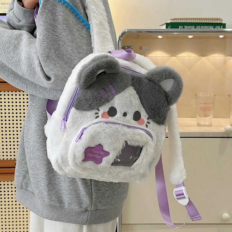 1Pcs Durable Puppy Cat Plush Backpack Dog Cartoon Children Backpack Sweet Kid Schoolbag Girl School Student