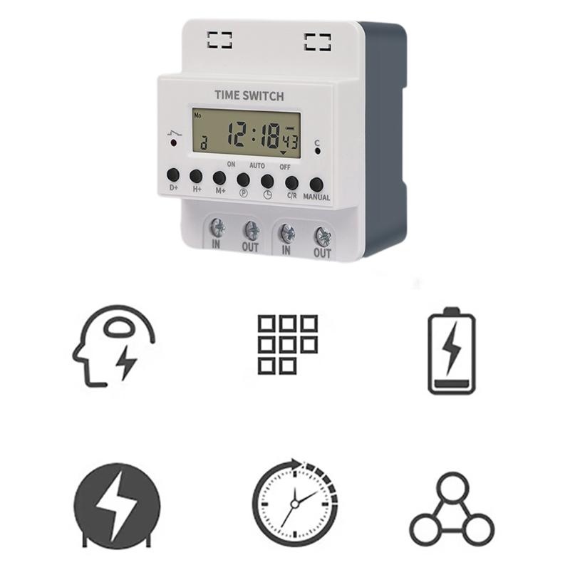 KG316T Timer Convenient & Easy to Use Timing Switches  with Large Display Flame Retardant Timing Switches for Farm