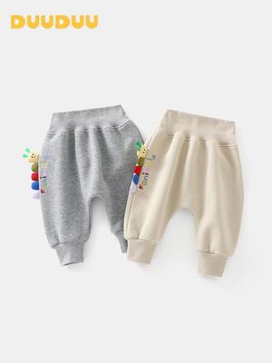 DUUDUU Thickened Fleece-Lined Pants for Newborns - A-Class Large Baby Sweatpants for Autumn/Winter 2025
