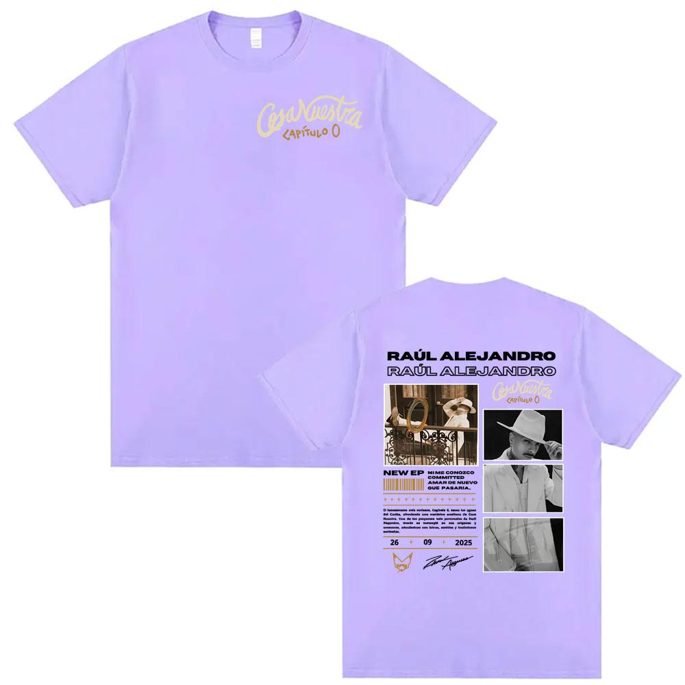 Rauw Alejandro Cosa Nuestra World Tour Tshirts Unisexs Clothing High Quality Retro Hot Sale Tshirt Unisex Cotton T Shirt Streetwear
