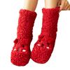 Floor Socks Women Autumn and Winter Velvet Coral Fleece Socks Sleep Home Slippers Snow Socks Confinement Bear Carpet Socks