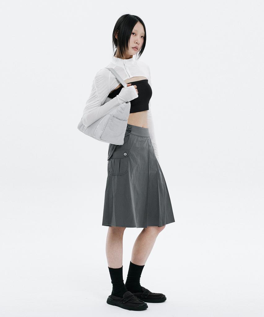 Hanahi Puffy Tote Bag Grey