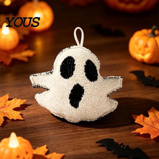 Halloween Plush Ghost Decor Hanging Ornament, Cute Spooky Tabletop Decoration for Home Figurine, Holiday Atmosphere Props, Funny Party Supplies