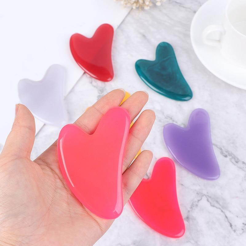 1 szt. Żywiczny wosk miodowy w kształcie serca deska do skrobania golenie akupunktura i moxiterapia masaż twarzy