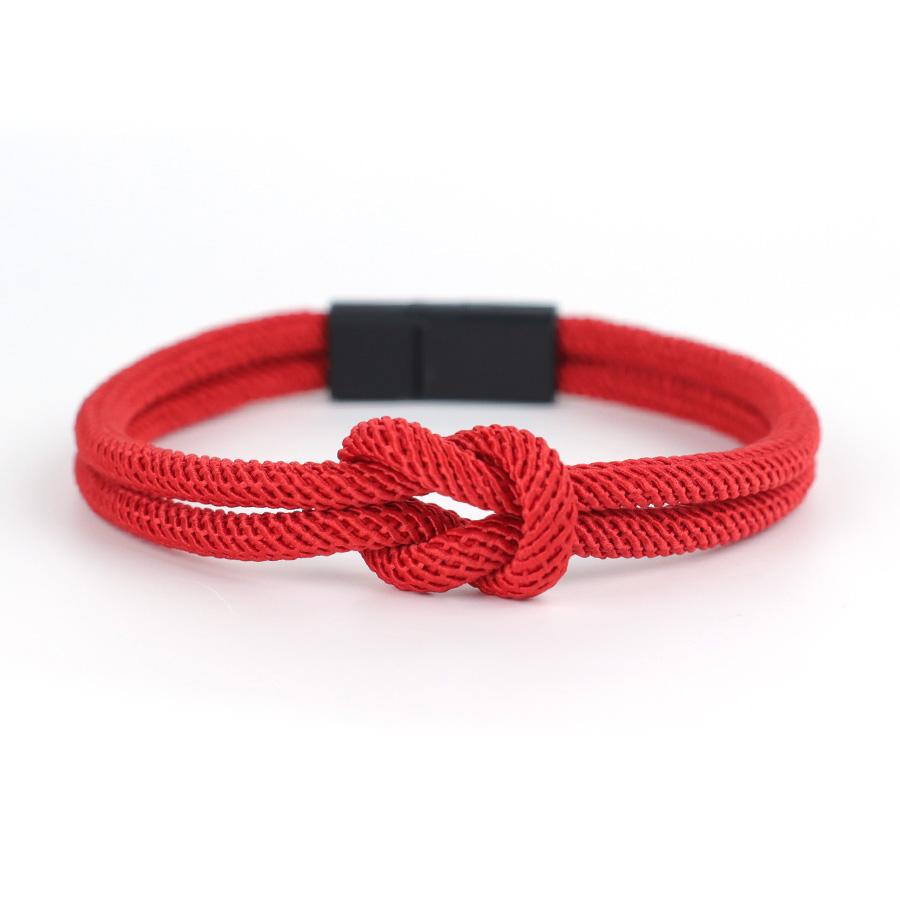 Noter Stylish Mens String Bracelet Concentric Structure Design Grade A 4mm Thread Hand Accessories Lucky Red Cord Chain Braslet