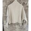 European Station Spring New Product Fashion Stand-up Collar Versatile Loose Sequin Jacquard Age Reduction Jacket Women's Top Trendy Brand