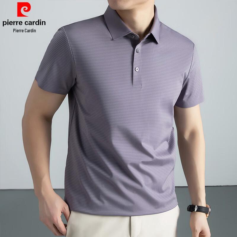Pierre Cardin Men's Ice Silk Striped Polo Shirt
