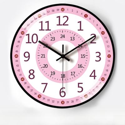 12-Inch 30Cm Learning Early Education Automatic Timing Radio Clock Home Living Room Bedroom Mute Clock Hanging
