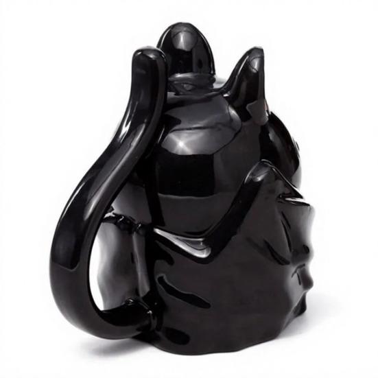 Fledermaus Auf dem Kopf Geformte Tasse Niedliche 3D Fledermaus Keramik Kaffeetasse mit Schwanzgriff Lustige Neuheit Tier Tasse Geschenk für Gotische Heim- und Bürodekoration