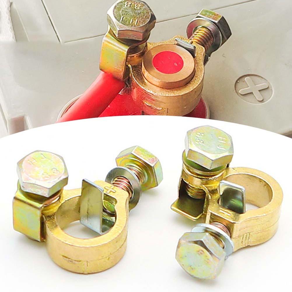 Simplified Installation Brass Battery Clips Pair Designed for Trucks