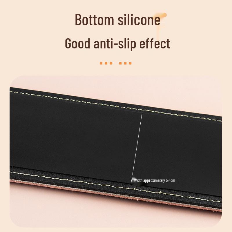 ROCKHOUSE Wide Leather Non-slip Violin Mat with Professional Strap and Accessories