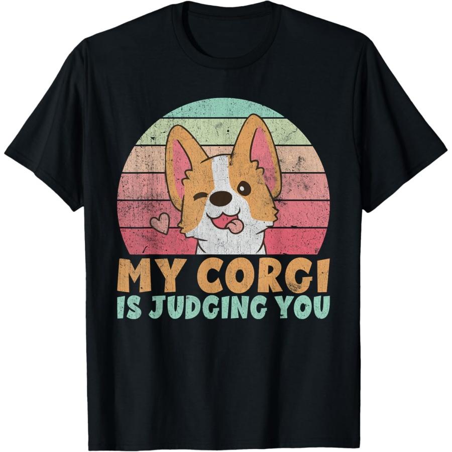 

My Corgi is judging you Corgi T-Shirt XXXXXL чорний