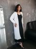 Damen Casual Nerzartiger Weißer Strickpullover Cardigan für Herbst & Winter