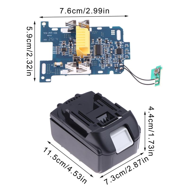 For Makita 18V Battery Case Battery Charging Protective Board Battery Pack Cell Module Adapter Compatible Bl1840 Bl1860