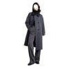 Women's Elegant Beige Woolen Mid-Length Coat, 2025 Winter French Casual, Petite Plus, Thick Outerwear
