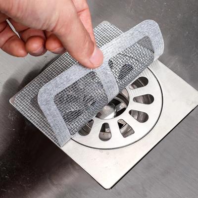 5-20 Pièces Autocollant Jetable pour Bonde de Sol Bouchon de Cheveux pour Bonde de Douche Couvercle Tamis d'Évier Filtres à Cheveux Autocollant Filtre Maille Baignoire