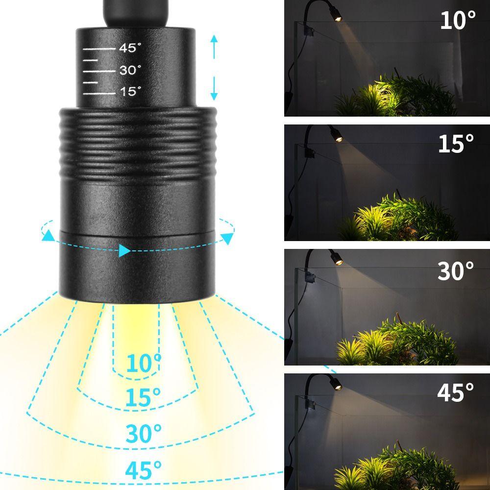 360 Degree Rotation Fish Tank Clip Lamp Waterproof LED Aquarium Plant Light  Home Decorations