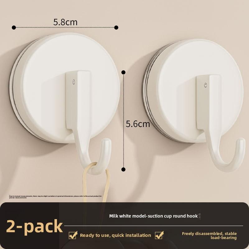 Suction Cup Hook Seamless No-drilling Vacuum Strong Load-bearing Adhesive Hook for Kitchen Backsplash and Bathroom