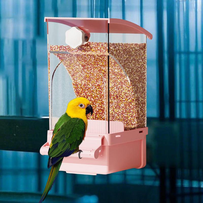 Automatic Bird Feeder For Cage Bird Food Dispenser Cage Accessories Pet Supplies For Cockatiel Parrot Cockatoo Canary Parakeet