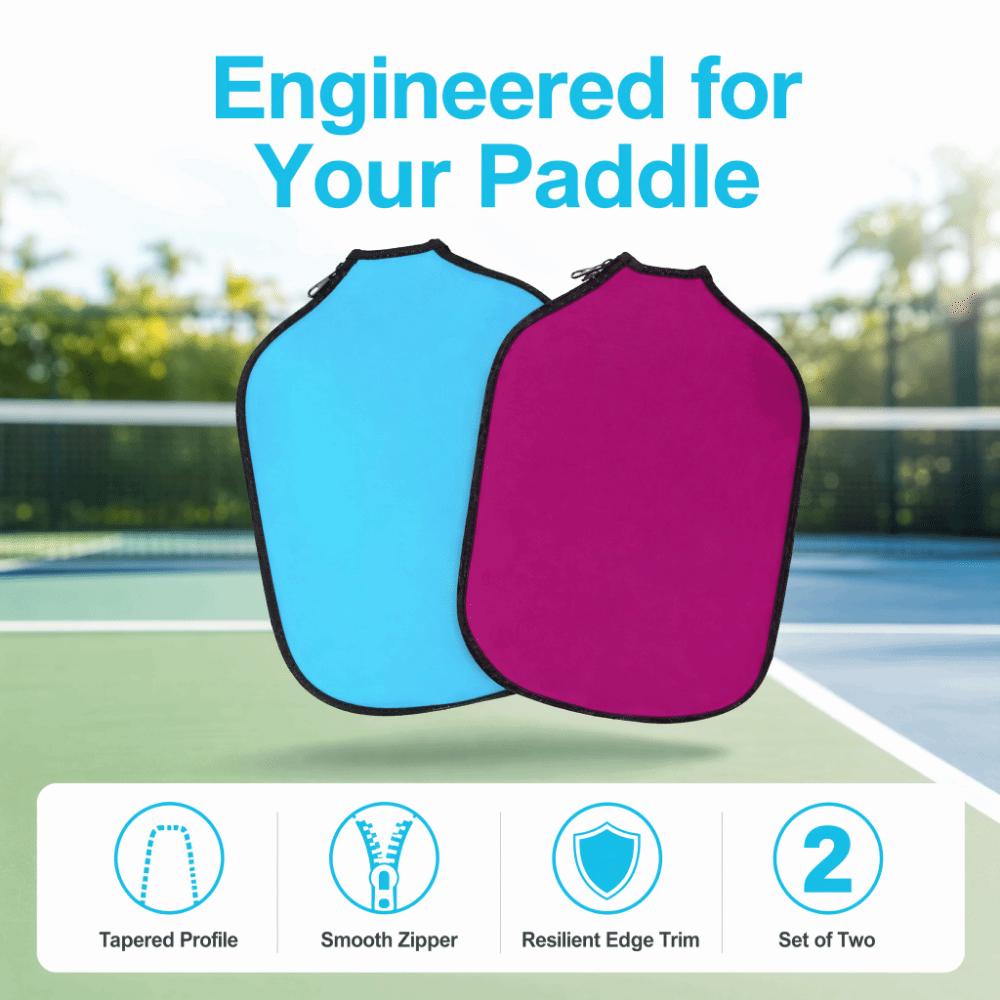 2PCS Soft Pickleball Paddle Cover Lightweight Pickleball Paddle Sleeve  For Pickleball
