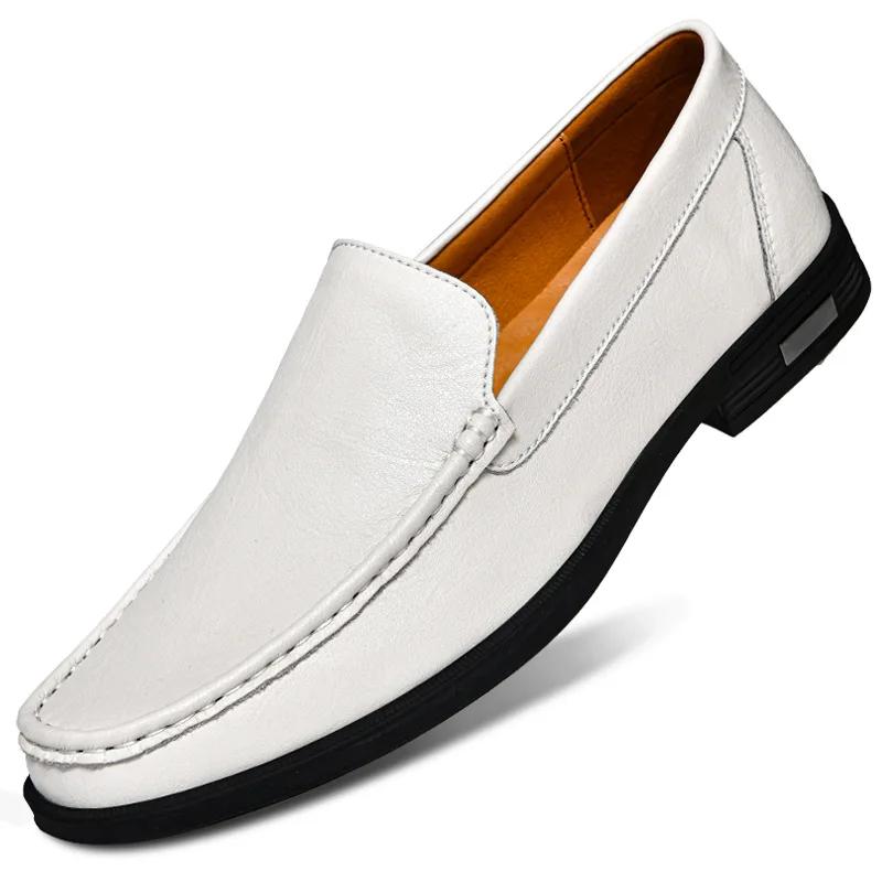 Fashion Genuine Leather Men's Shoes Classics Business Dress Shoes Moccasins Slip on Loafers Driving Shoes for Men Casual Shoe Big SIze48