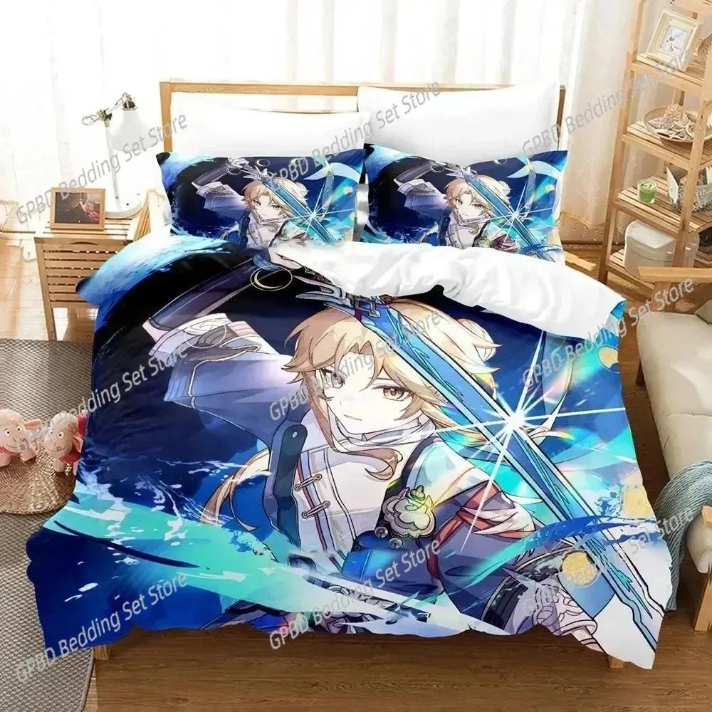 Luxury New 3D Print Anime Honkai Star Rail Bedding Set Duvet Cover Bed Set Quilt Cover Pillowcase Queen Adult Bedding Set