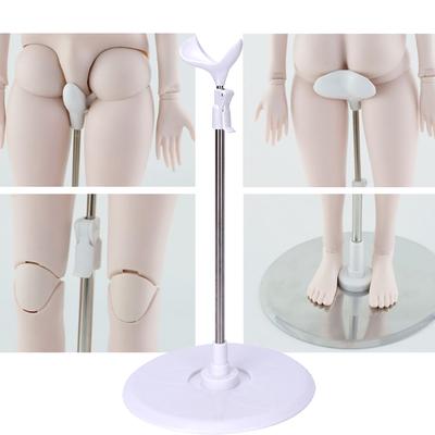 Espositore per bambole regolabile con base in plastica da 60 cm
