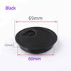 1/2/4/8Pcs 50/53/60/80mm Zinc Alloy Desktop Cable Hole Cover Protective Ring PC Desktop Circular Cable Protective Ring Bracket