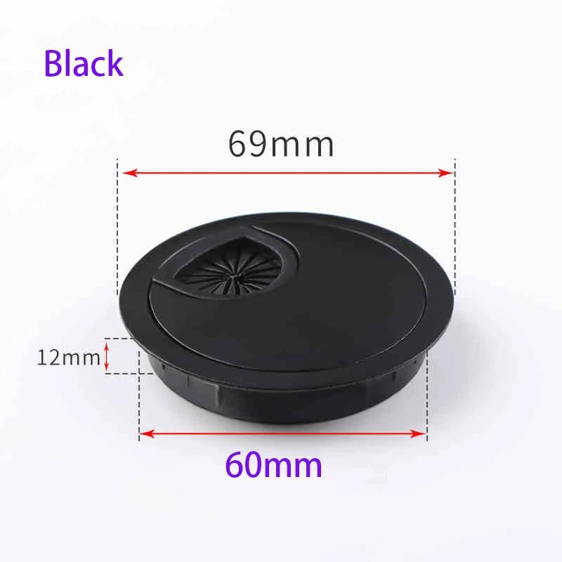 1/2/4/8Pcs 50/53/60/80mm Zinc Alloy Desktop Cable Hole Cover Protective Ring PC Desktop Circular Cable Protective Ring Bracket