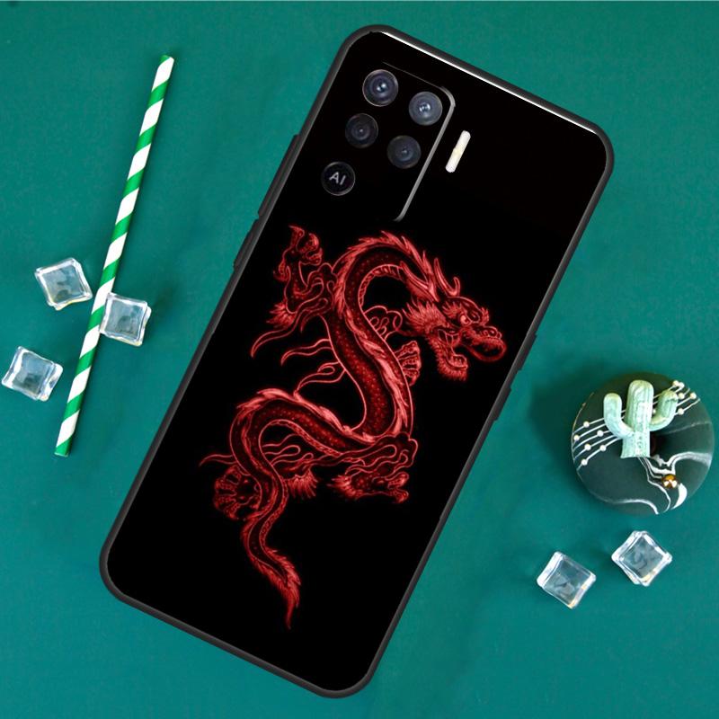 Asian Chinese Dragon Case For Oppo A60 A40 A80 A16 A76 A96 A18 A38 A58 A78 A98 A91 A15 A17 A74 A94 A54 A57S Cover