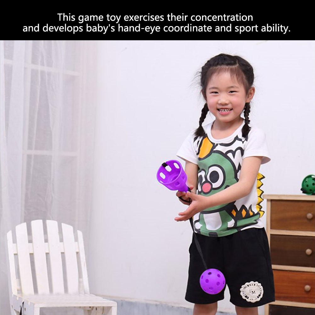Children Throw and Catching Balls Game Toy Plastic Kids Sports Interactive Toys Purple