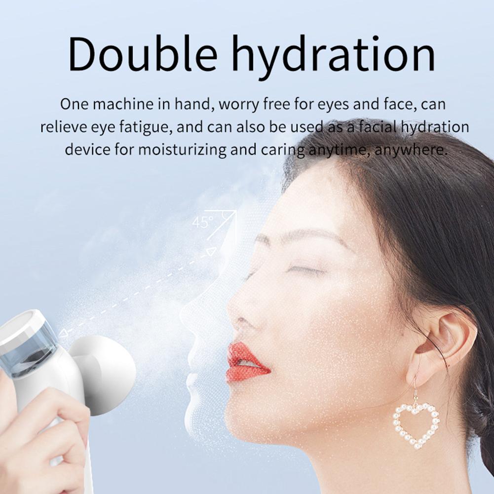 Electric Eye Massager with Nano Steam Hot Cold Compress & Moisturizing Spray Eye Massager Mask Humidifier for Eye Fatigue Relief