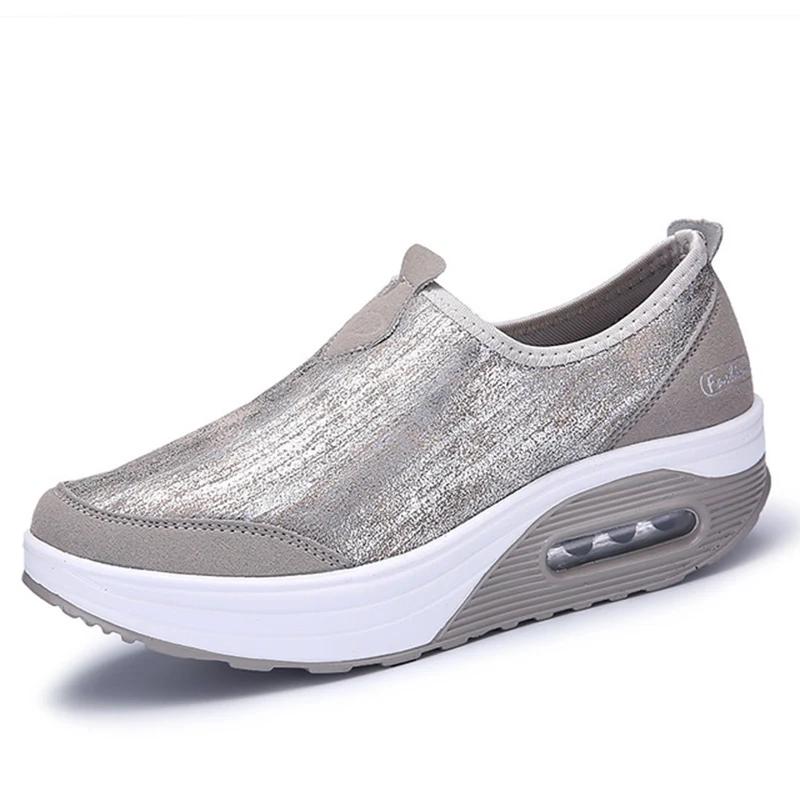 Fashion 2024 Women Sneakers Flats Loafers Sweet Shallow Comfort Moccasins Slip-on Platform Ballet Ladies Vulcanized Shoes Ladies New