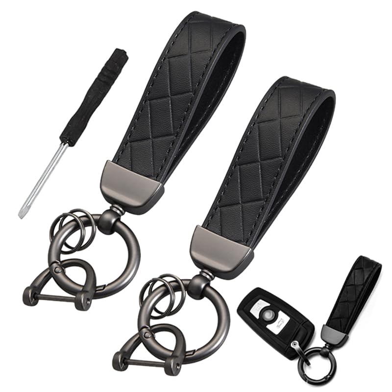BetterJonny 2-Piece Key Chain, Carabiner, Zinc Alloy Fashionable Keychain, Horseshoe Ring, Easy to Install