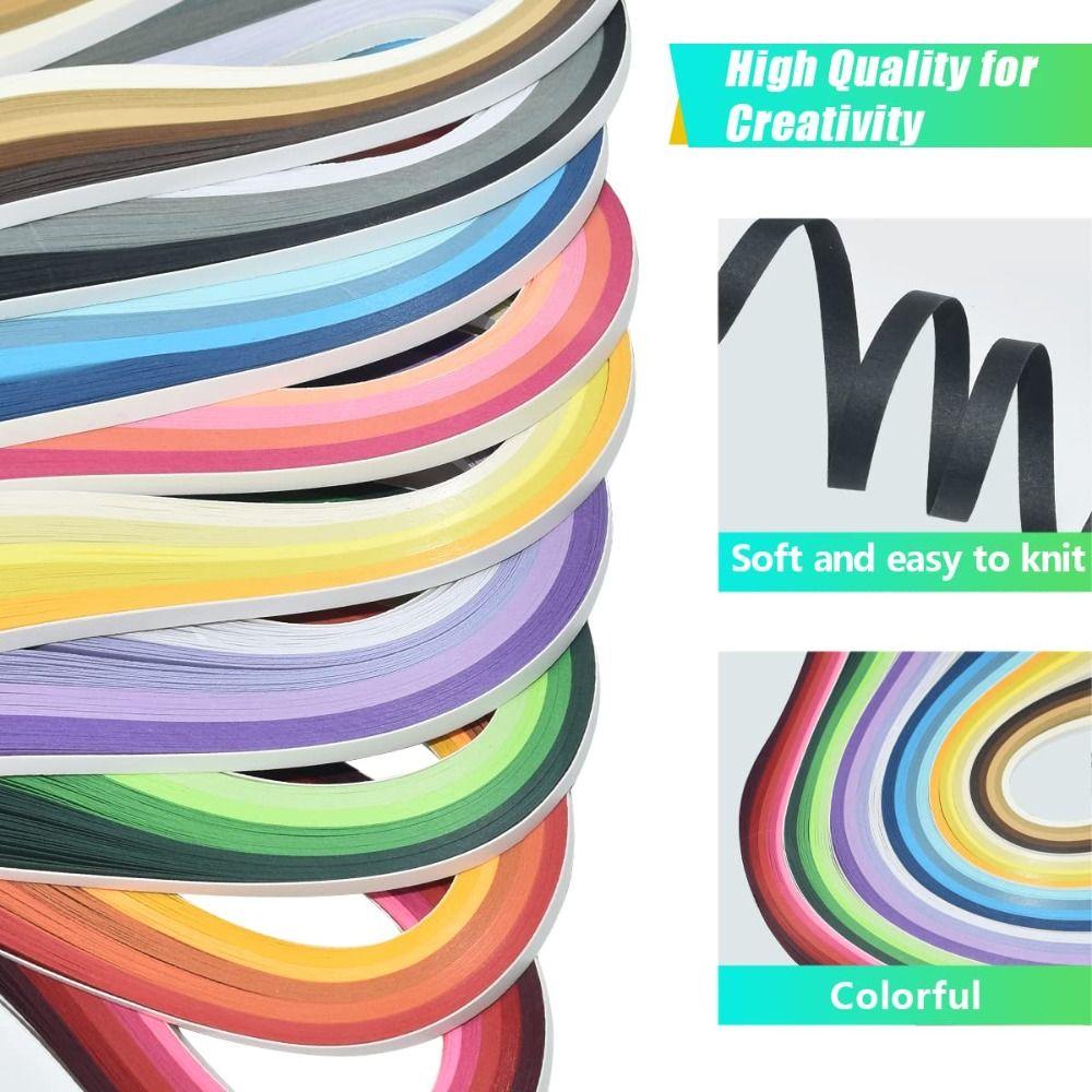 900Pcs Width 5mm Length 39cm Strips Set 9 Colors Quilling Paper Strips Quilling Paper  Gift Bags