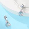 Original Charms Beads Copper Blue Ocean Float Wish Bottle Charms Pendant For Woman Jewelry Birthday Gift Making