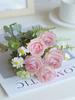 Silk Rose Artificial Flowers Diy Wedding Home Room Festival Party Decoration Wreath Bridal Bouquet Table Vase Photography Props