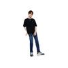 Lee Solid Color Crew Neck Pullover T-Shirt Men tops Black LMT0045084DR00FK11000